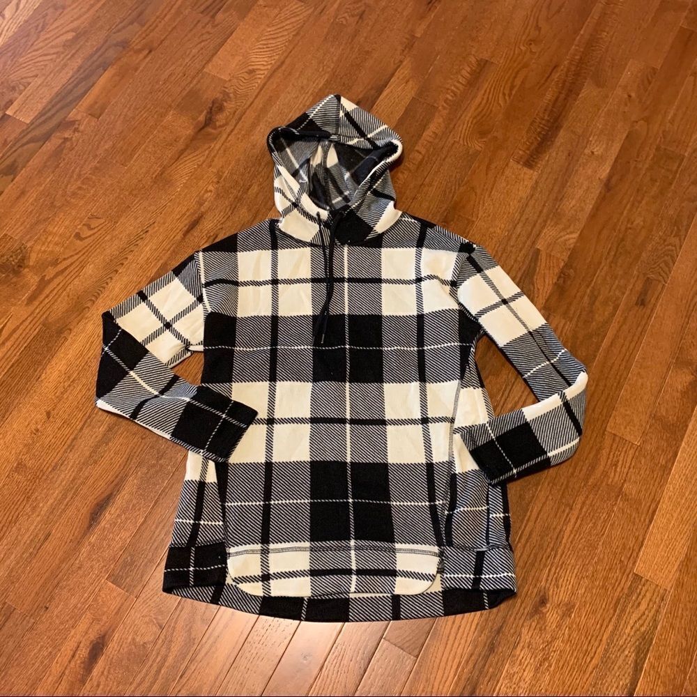 ST JOHNS BAY Buffalo Plaid Fleece Lined Hoodie S